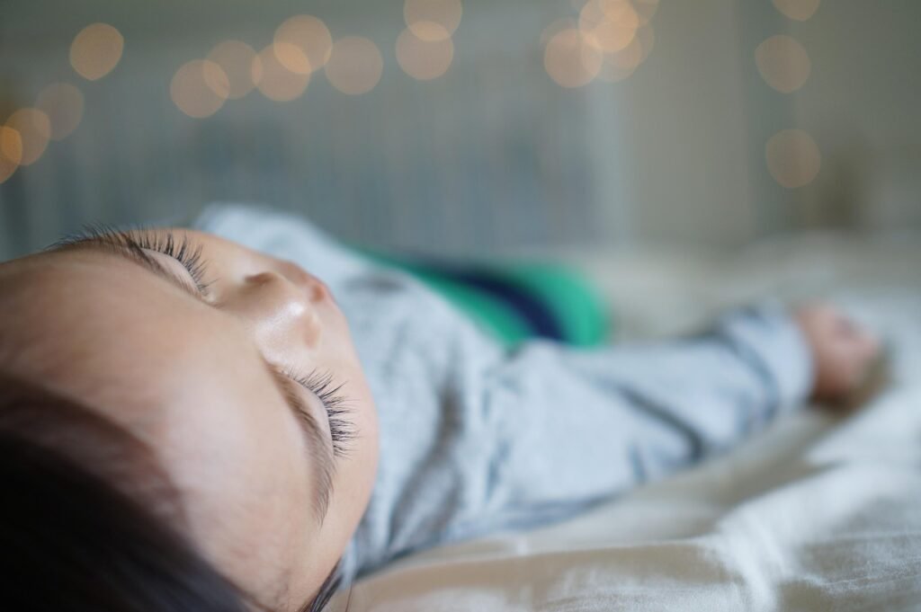 toddler taking a nap peacefully